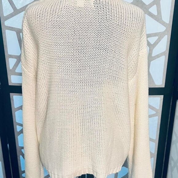 Vintage-havana Women's Cream and Tan Sweater NWT Size L - Picture 2 of 8